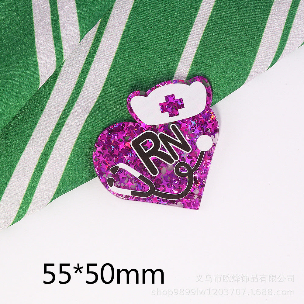 Wholesale 10PCS FlatBack Cartoon Organs Medical Letter Bag Acrylic Cute DIY Patches with Pieces